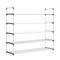 5-Tier Shoe Rack Organizer White Plastic Shelf Holds 25 Pairs Shoes Boots Heels
